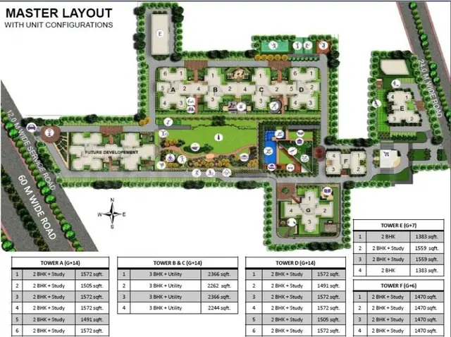 Godrej 101 master plan / site layout
