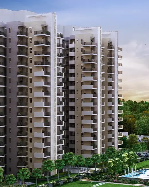 Godrej 101 — tower exterior at sunset