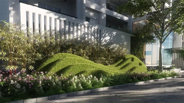 Godrej Air — landscaped podium garden
