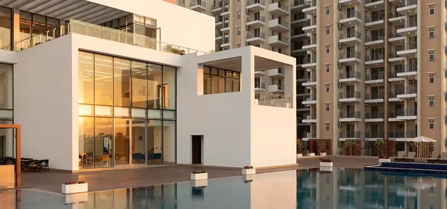 Godrej Aria — clubhouse and pool
