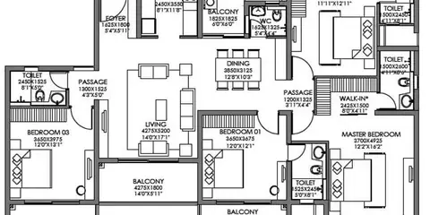 Godrej Habitat Gurgaon 4 BHK floor plan