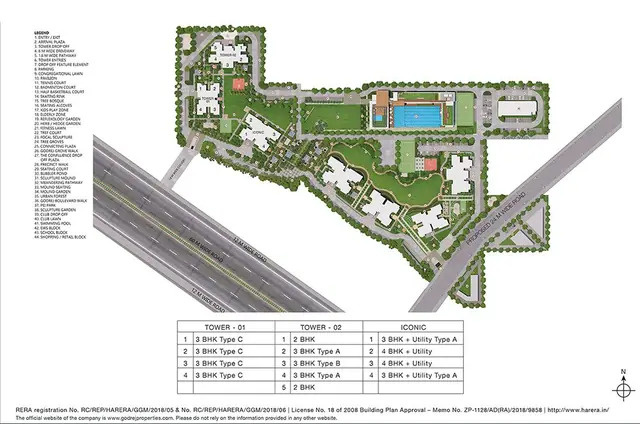 Godrej Meridien master plan / site layout