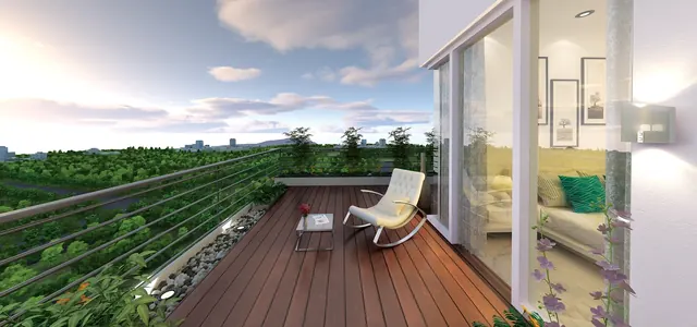 Godrej Oasis — balcony deck view
