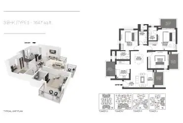 Godrej Summit 3 BHK floor plan