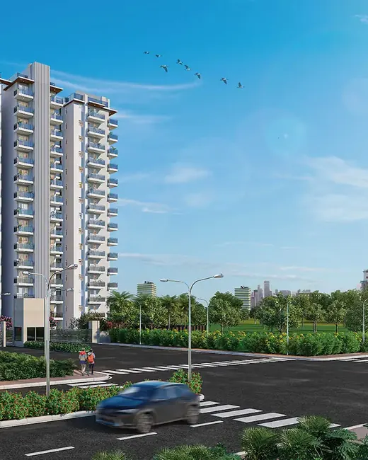 Godrej Suprema — tower exterior by day