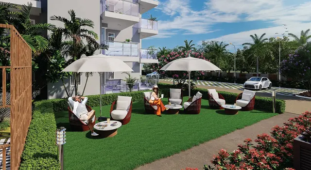 Godrej Suprema — landscaped lawn
