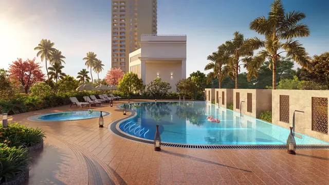 Hero Homes — pool deck with tower