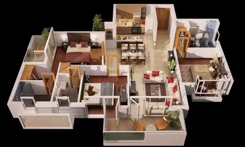 ILD Grand 3 BHK floor plan