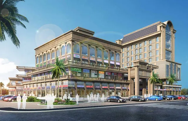 JMS Crosswalk — street-level facade render