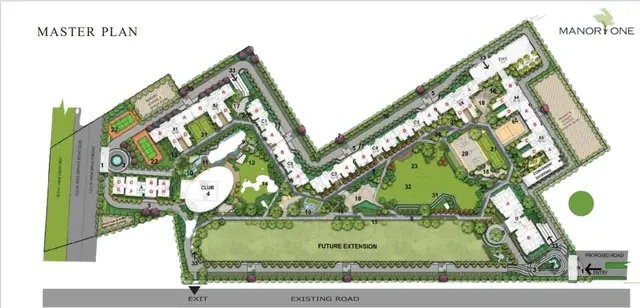 Kashish Manor One master plan / site layout