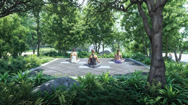 Yoga deck in the forest