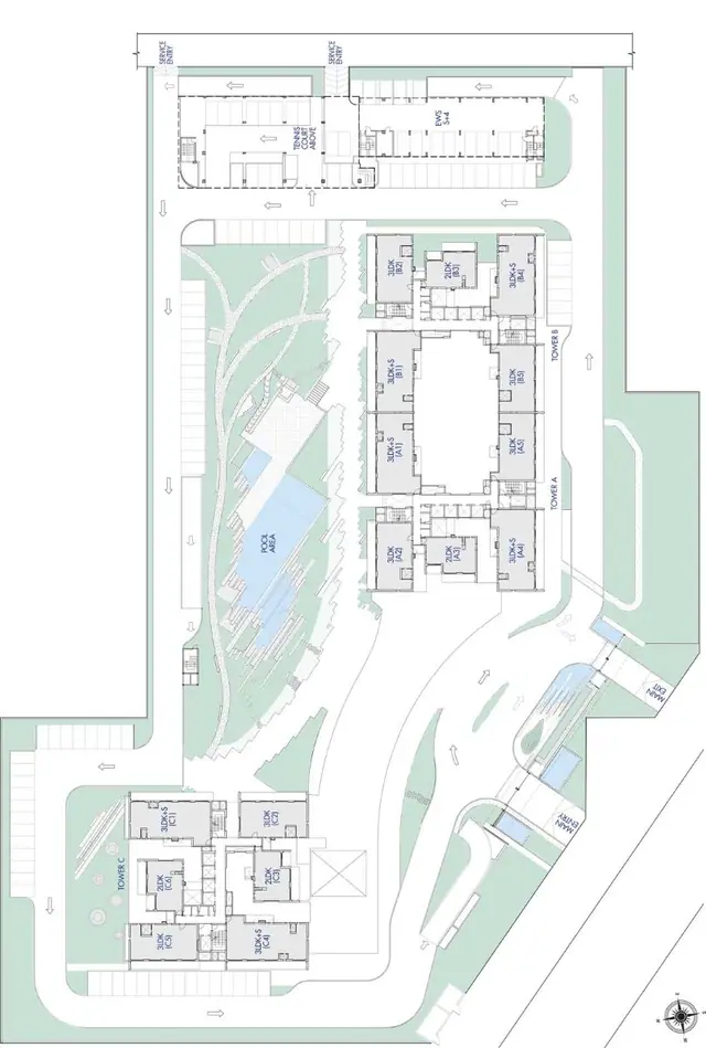 Krisumi Waterfall Residences master plan / site layout