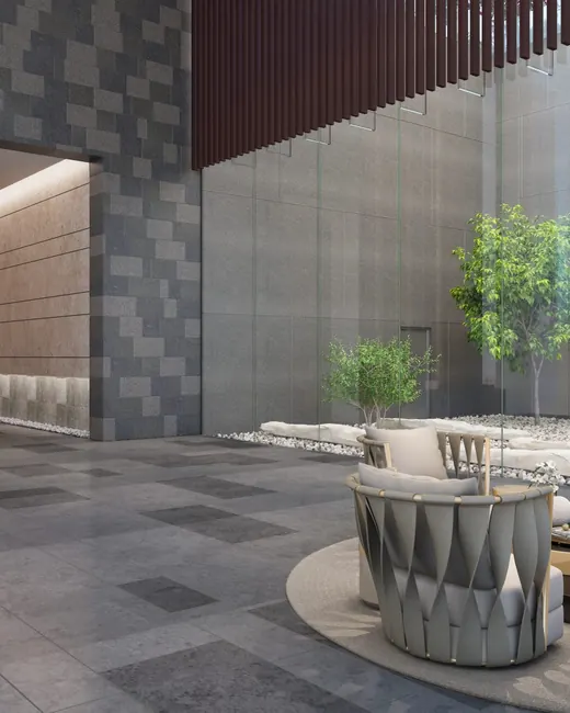 Krisumi Waterfall Residences — tower A/B lobby (actual photo)