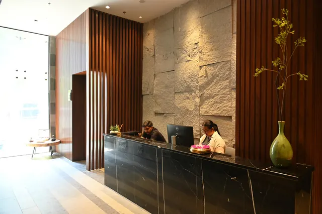 Krisumi Waterfall Residences — clubhouse reception (actual photo)