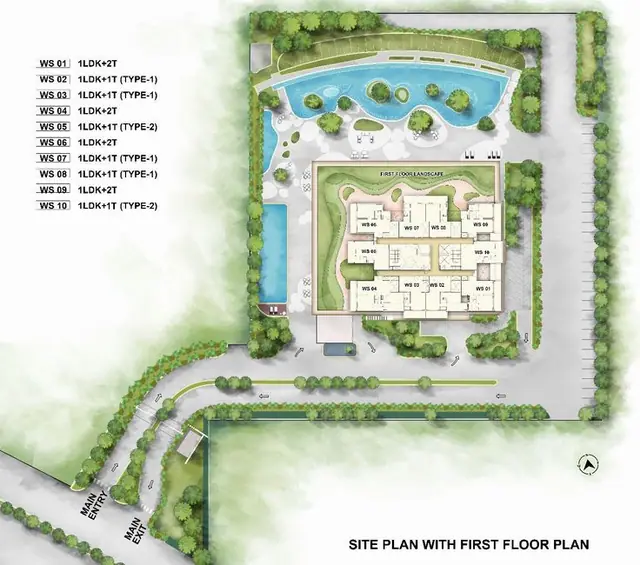 Krisumi Waterfall Suites master plan / site layout