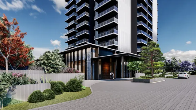 Krisumi Waterfall Suites — tower drop-off and entrance
