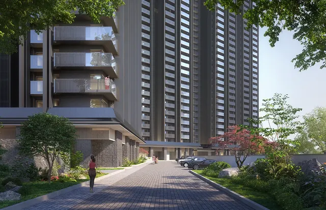 Krisumi Waterside Residences — tower drop-off driveway