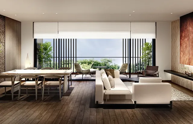 Krisumi Waterside Residences — apartment living room interior