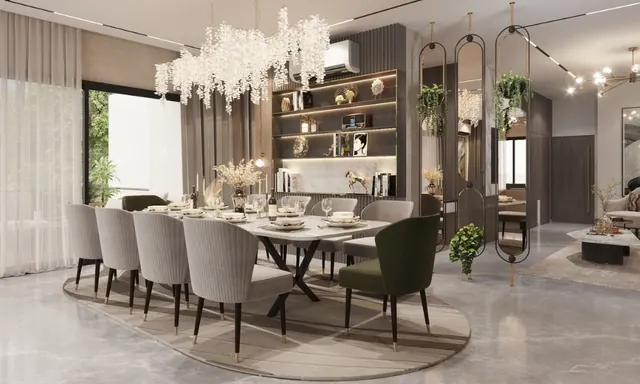 L&T Sector 86 — Living and dining area (artistic impression)