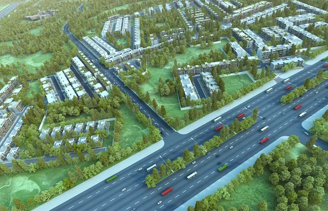 Lotus Woodview Residences — township aerial view