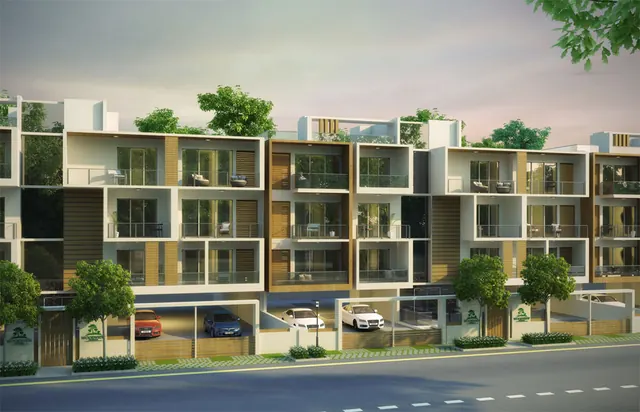 Lotus Woodview Residences — row of low-rise floors
