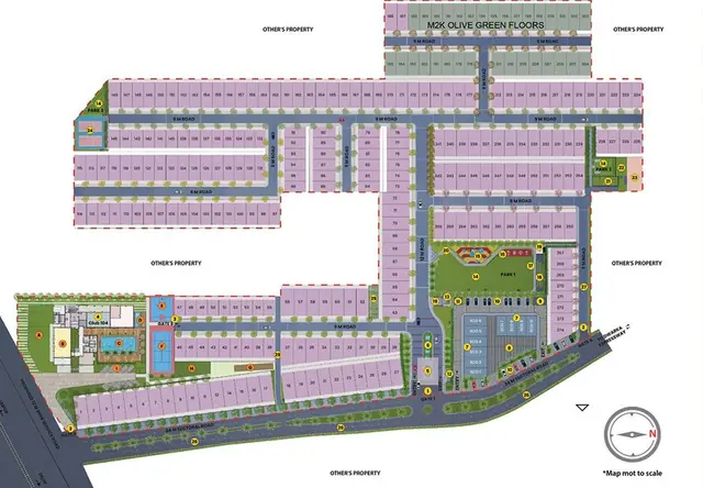 M2K Olive Green Floors master plan / site layout