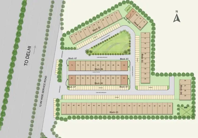 M3M 114 Market master plan / site layout