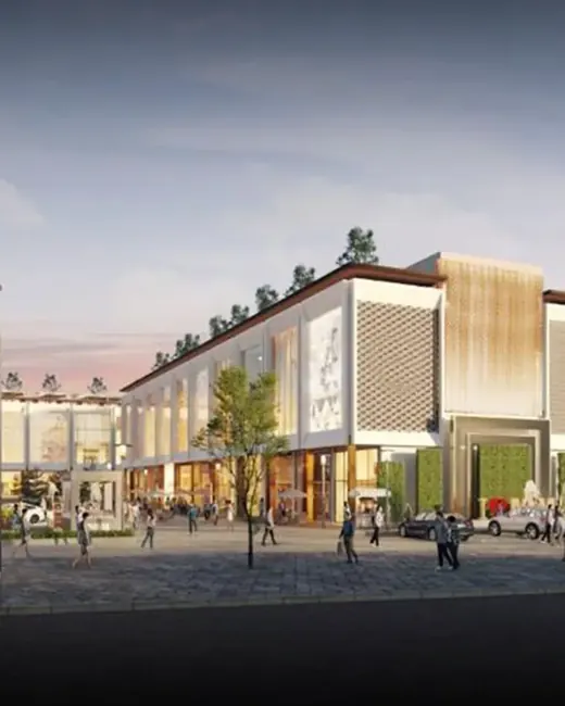 M3M 114 Market — retail street render at dusk