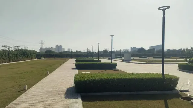M3M 114 Market — actual site photo - plots and walkways