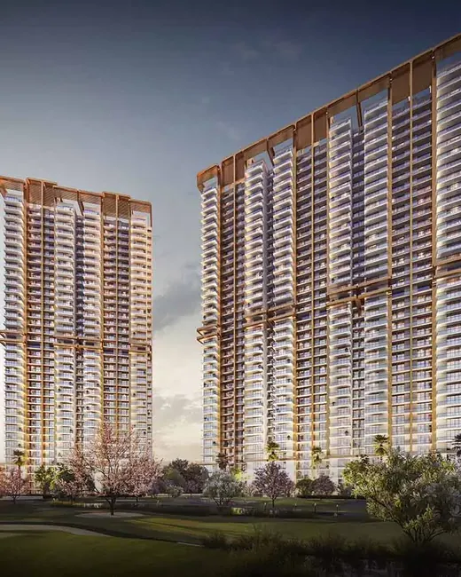 M3M Capital — exterior towers at sunset