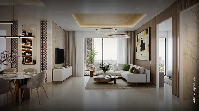 M3M Crown — apartment living room interior