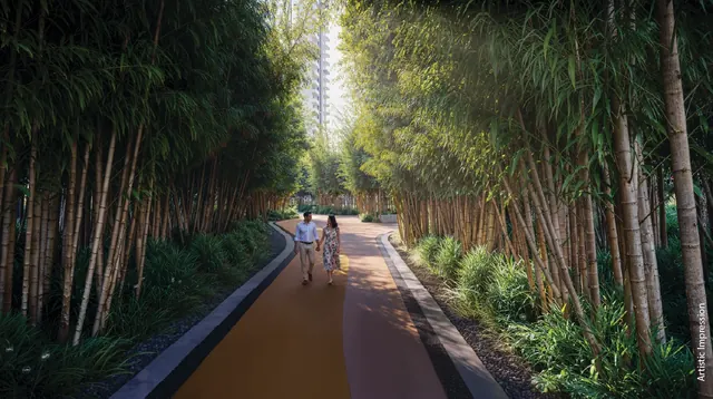M3M Forestia West — bamboo forest trail