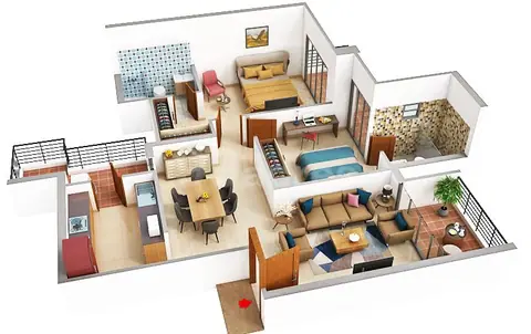 M3M Golf Hills 2.5 BHK floor plan