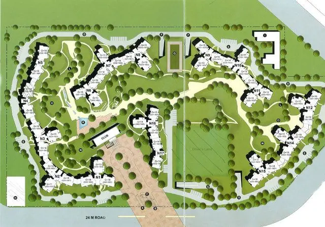 M3M Golf Hills master plan / site layout