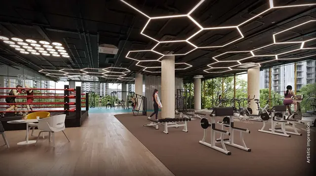 M3M Golf Hills — gymnasium interior