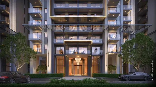 M3M Golf Hills — tower entrance elevation