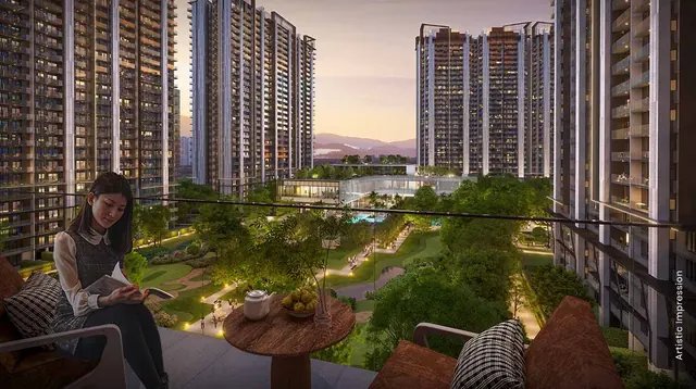 M3M Golf Hills — balcony view over landscape