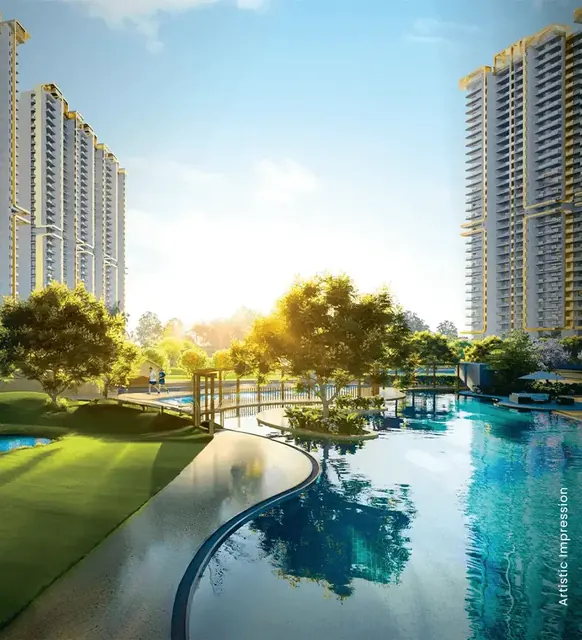 M3M Mansion — towers with water feature (portrait)
