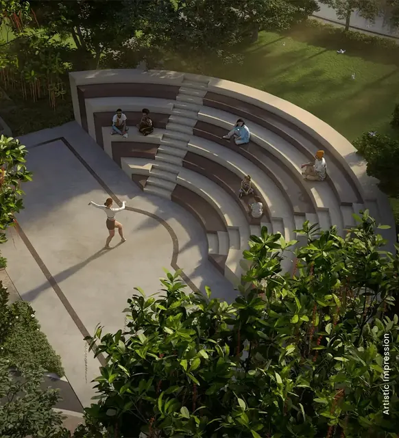 M3M Mansion — amphitheatre landscape