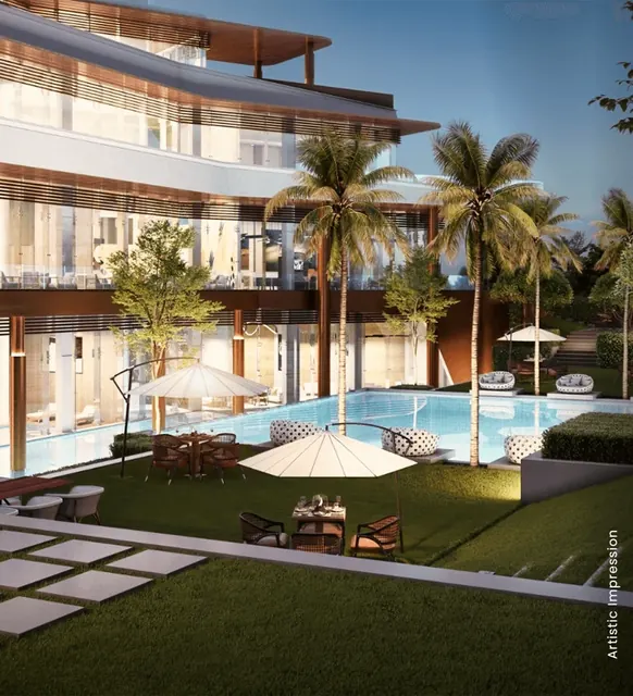 M3M Soulitude — pool and villas (portrait)