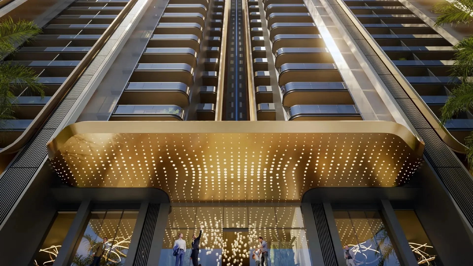 M3M St Andrews — Twin towers and entrance canopy, artistic impression