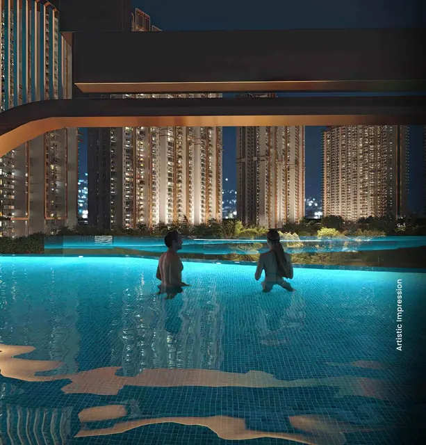 M3M St Andrews — All-weather infinity pool, render