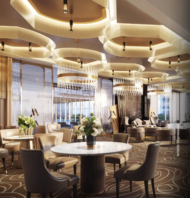 M3M St Andrews — GQ Club lounge interior, render