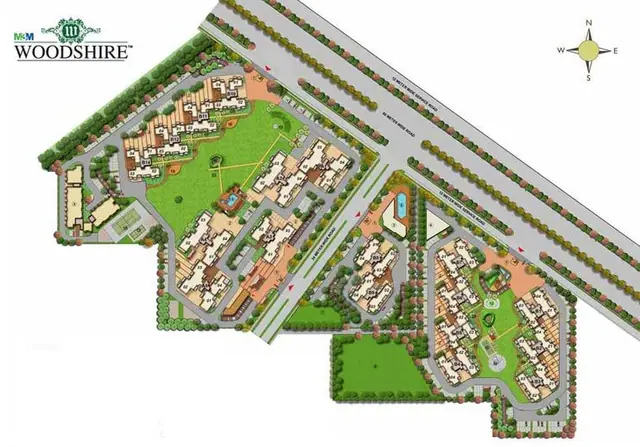 M3M Woodshire master plan / site layout