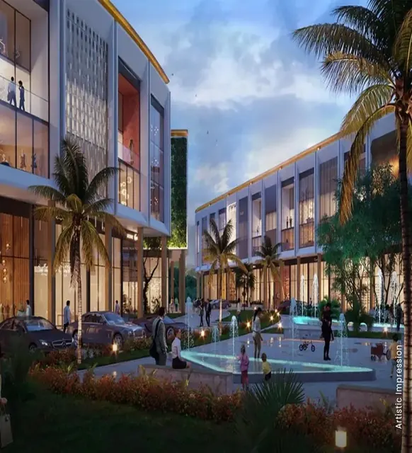 M3M Xpressway 114 — Artistic impression of the boulevard with water feature