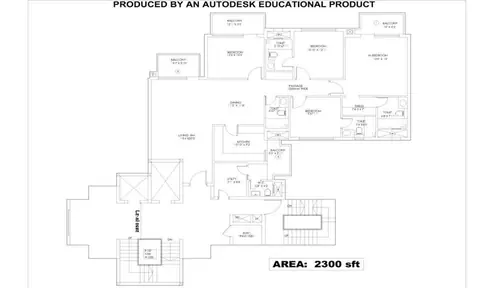 Mahindra Aura 4 BHK + SQ floor plan