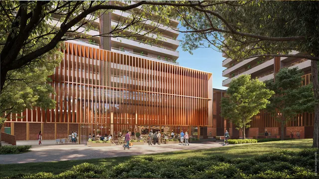 Max Estates 360 — clubhouse The Hub exterior (render)