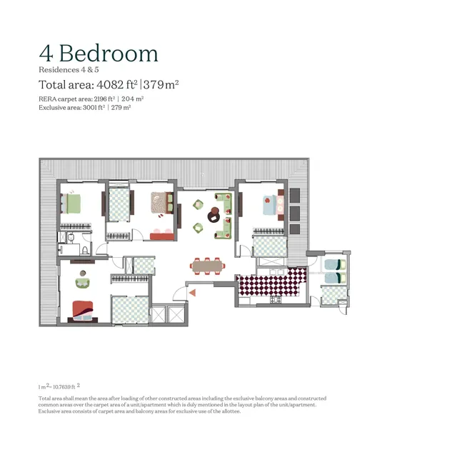 Max Estates 361 4 BHK floor plan