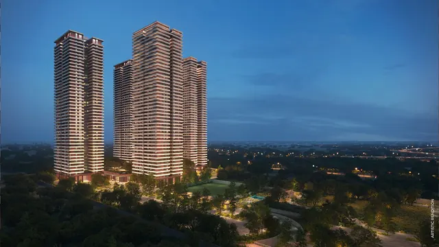 Max Estates 361 — Night view of the towers