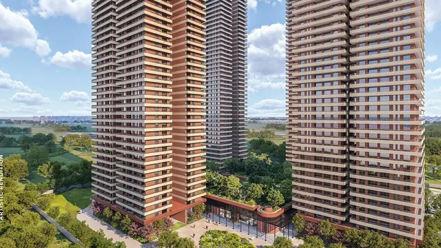 Max Estates 361 — Towers with landscaped podium and forest